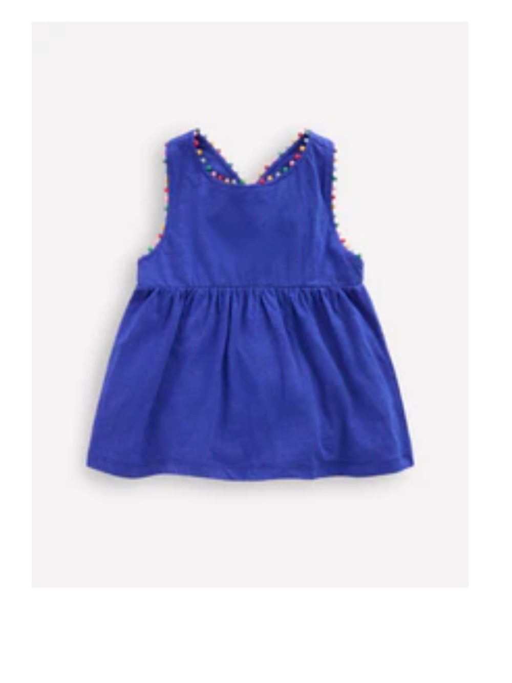Mini Boden Pom-Pom Trim Sleeveless Top Size 8
